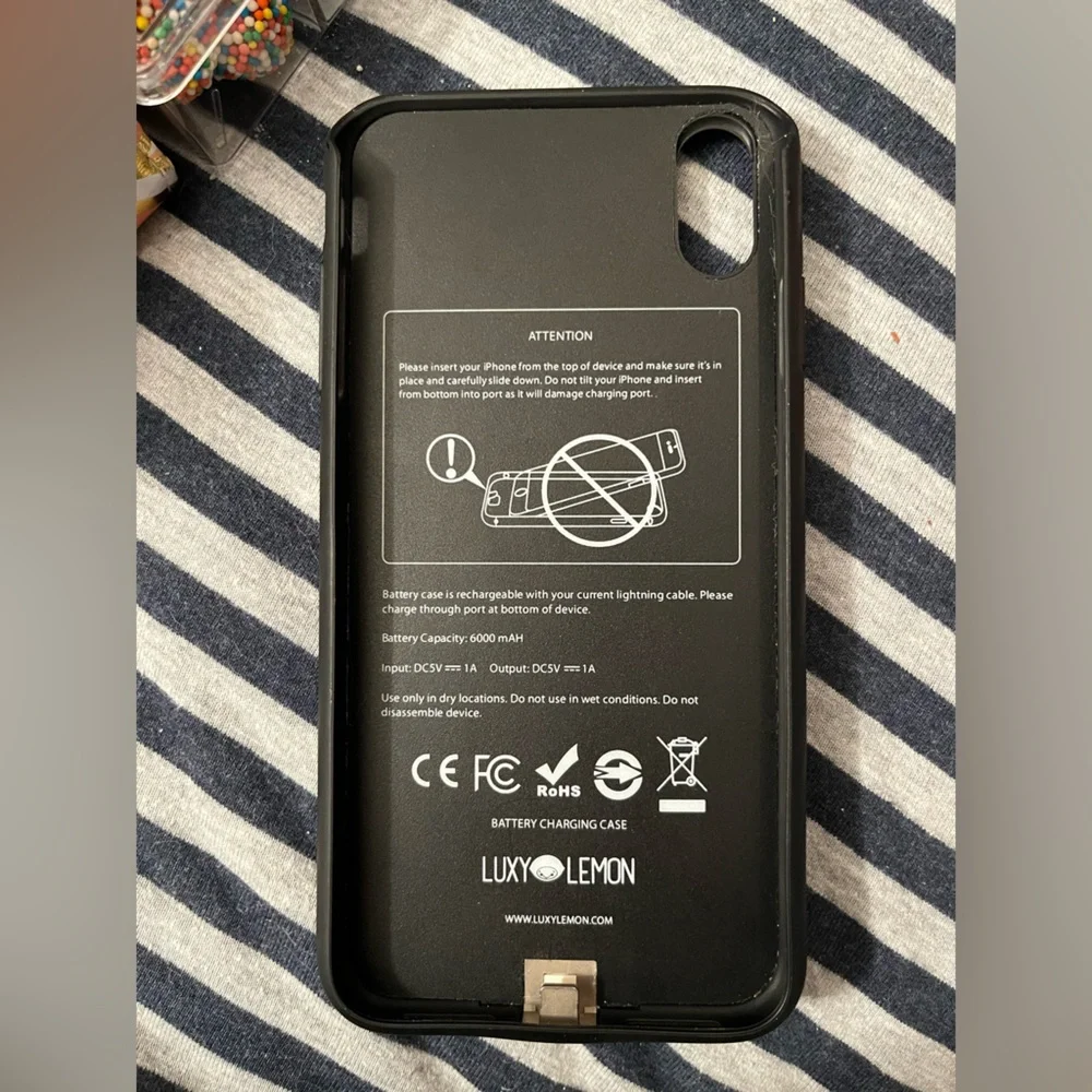 🎉 HOST PICK🎉 Luxy Lemon Rainbow Laser Holo Glass Battery Case for iPhone XS Max